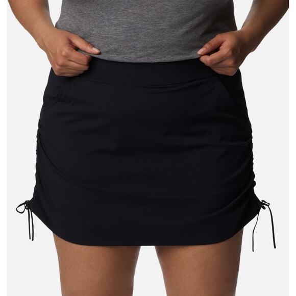 Columbia Anytime Black Casual Side Cinch UPF Mini Skort Size Medium - Picture 3 of 10
